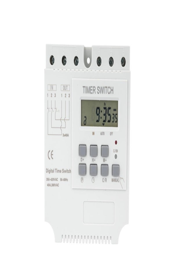 MAXWELL 3‑Phase Digital Time Switch | Weekly Programmable | LCD Display |Flush Mount | 230V - Image 3